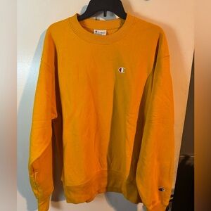 Champion Men's Gold Crewneck Sweatshirt
